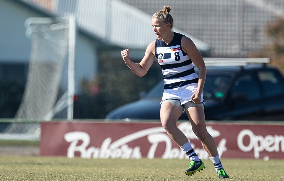 2019_05_19_VFLW_HERO.png Kate Darby was superb for the Cats kicking four goals. - Geelong Cats